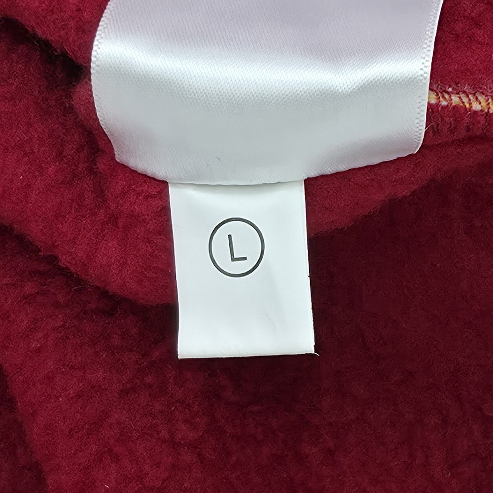 Minimalist Aesthetic Plaid Shirt Jacket Mens Large Red Fleece Lined Lifestyle - Picture 6 of 14